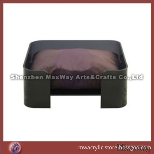 Black Comfortable Acrylic Perspex Pet Bed